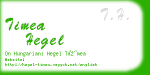 timea hegel business card